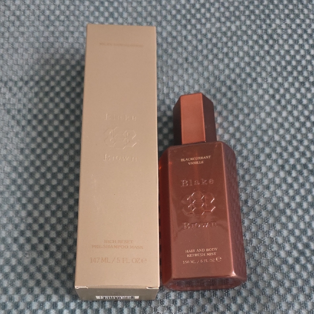 Blake Brown Hair & Body Refresh Mist, Rich Reset Pre Shampoo Mask, Shampoo/mask